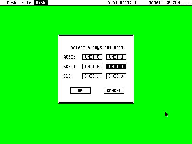 Atari Advanced Hard Disk Utility atari screenshot